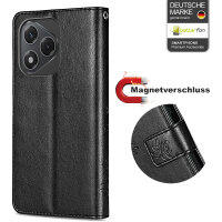 Hülle für Honor 400 Lite Handy Tasche Handyhülle Flip Cover Wallet Case Klapphülle in Schwarz