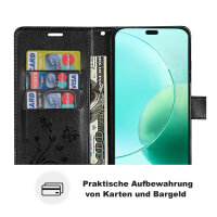 Hülle für Honor 400 Lite Handy Tasche Handyhülle Flip Cover Wallet Case Klapphülle in Schwarz