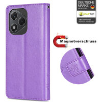 Hülle für Honor 400 Lite Handy Tasche Handyhülle Flip Cover Wallet Case Klapphülle in Lila
