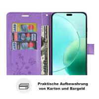Hülle für Honor 400 Lite Handy Tasche Handyhülle Flip Cover Wallet Case Klapphülle in Lila