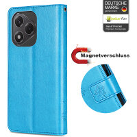 Hülle für Honor 400 Lite Handy Tasche Handyhülle Flip Cover Wallet Case Klapphülle in Blau