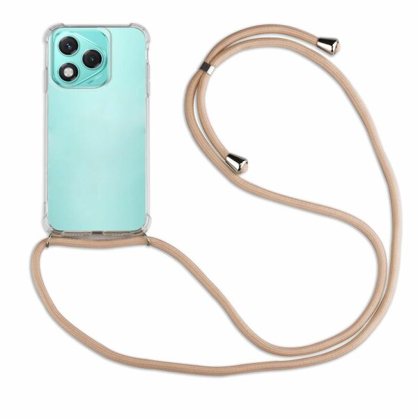 Handykette für Honor 400 Lite Handyhülle mit Band Hülle Kordel Bumper in Beige / Braun