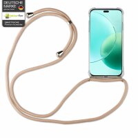 Handykette für Honor 400 Lite Handyhülle mit Band Hülle Kordel Bumper in Beige / Braun