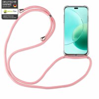 Handykette für Honor 400 Lite Handyhülle mit Band Hülle Kordel Bumper in Rosa