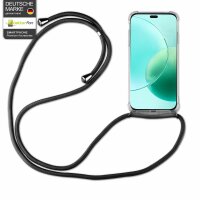 Handykette für Honor 400 Lite Handyhülle mit Band Hülle Kordel Bumper in Schwarz