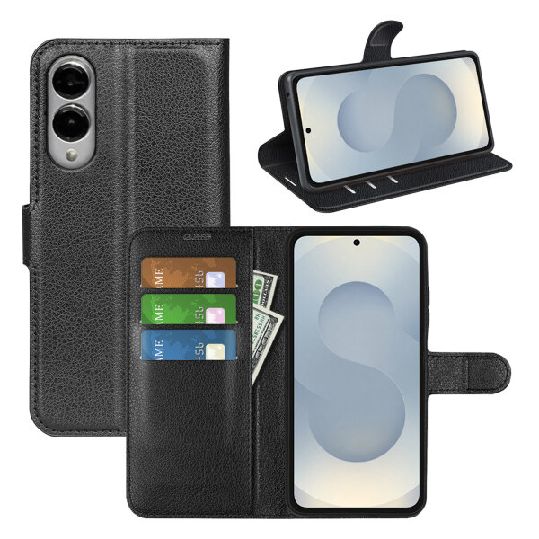 Handy Tasche für Galaxy S25 Edge Handyhülle Flip Cover Wallet Case Hülle Etui