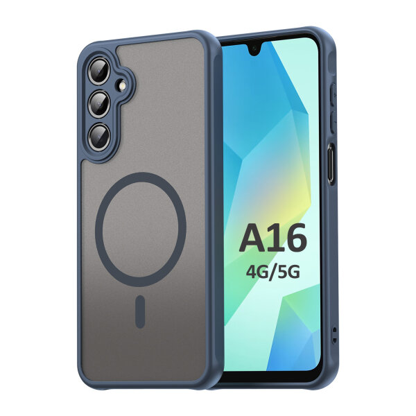 Handyhülle für Samsung Galaxy A16 Matt Case Schutzhülle Kratzfest Passgenau Blau