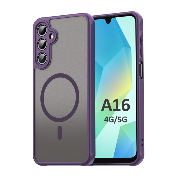 Handyhülle für Samsung Galaxy A16 Matt Case Schutzhülle Kratzfest Passgenau Lila