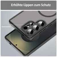 Handyhülle für Samsung Galaxy S25 Ultra Matt Case Schutzhülle Kratzfest Passgenau Schwarz