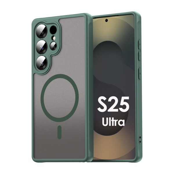 Handyhülle für Samsung Galaxy S25 Ultra Matt Case Schutzhülle Kratzfest Passgenau Grün
