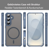 Handyhülle für Samsung Galaxy S25 Plus Matt Case Schutzhülle Kratzfest Passgenau Blau