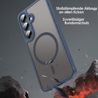 Handyhülle für Samsung Galaxy S25 Plus Matt Case Schutzhülle Kratzfest Passgenau Blau