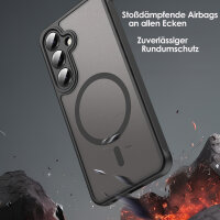Handyhülle für Samsung Galaxy S25 Matt Case Schutzhülle Kratzfest Passgenau Schwarz