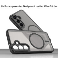 Handyhülle für Samsung Galaxy S25 Matt Case Schutzhülle Kratzfest Passgenau Schwarz