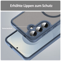 Handyhülle für Samsung Galaxy S25 Matt Case Schutzhülle Kratzfest Passgenau Blau