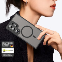 Handyhülle für Samsung Galaxy S24 Ultra Matt Case Schutzhülle Kratzfest Passgenau Schwarz