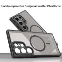 Handyhülle für Samsung Galaxy S24 Ultra Matt Case Schutzhülle Kratzfest Passgenau Schwarz
