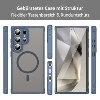 Handyhülle für Samsung Galaxy S24 Ultra Matt Case Schutzhülle Kratzfest Passgenau Blau