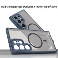 Handyhülle für Samsung Galaxy S24 Ultra Matt Case Schutzhülle Kratzfest Passgenau Blau