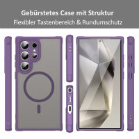 Handyhülle für Samsung Galaxy S24 Ultra Matt Case Schutzhülle Kratzfest Passgenau Lila