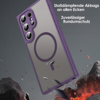 Handyhülle für Samsung Galaxy S24 Ultra Matt Case Schutzhülle Kratzfest Passgenau Lila