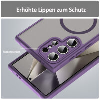 Handyhülle für Samsung Galaxy S24 Ultra Matt Case Schutzhülle Kratzfest Passgenau Lila