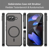 Handyhülle für Google Pixel 9A  Matt Case Schutzhülle Kratzfest Passgenau Schwarz