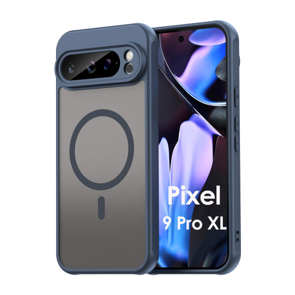 Handyhülle für Google Pixel 9 Pro XL Matt Case Schutzhülle Kratzfest Passgenau Blau