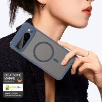 Handyhülle für Google Pixel 9 Pro XL Matt Case Schutzhülle Kratzfest Passgenau Blau