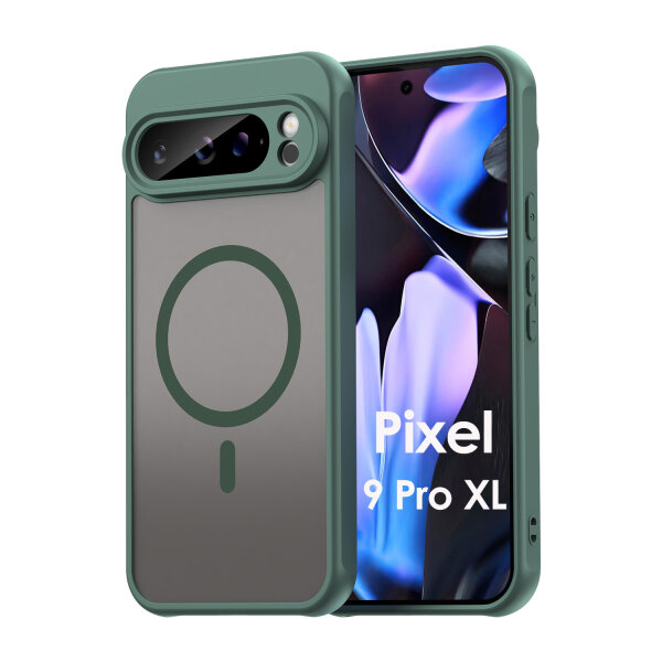 Handyhülle für Google Pixel 9 Pro XL Matt Case Schutzhülle Kratzfest Passgenau Grün