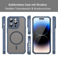 Handyhülle für Apple iPhone 14 Pro – Matt Case Blau
