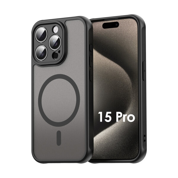 Handyhülle für Apple iPhone 15 Pro - Matt Case Schwarz