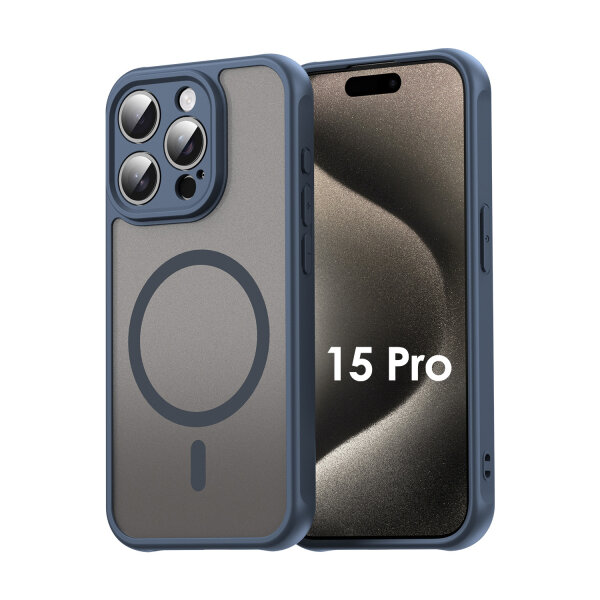 Handyhülle für Apple iPhone 15 Pro - Matt Case Blau