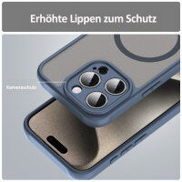 Handyhülle für Apple iPhone 15 Pro - Matt Case Blau