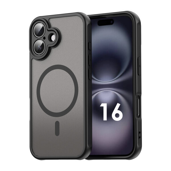 Handyhülle für Apple iPhone 16 – Matt Case Schwarz
