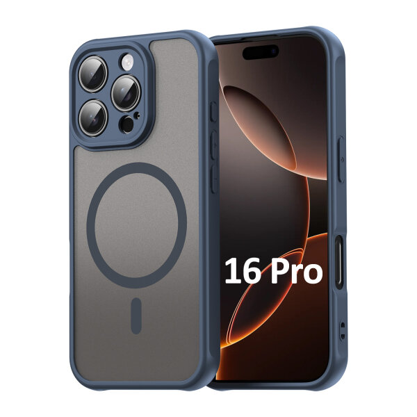Handyhülle für Apple iPhone 16 Pro – Matt Case Blau