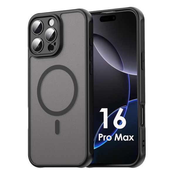 Handyhülle für Apple iPhone 16 Pro Max – Matt Case Schwarz
