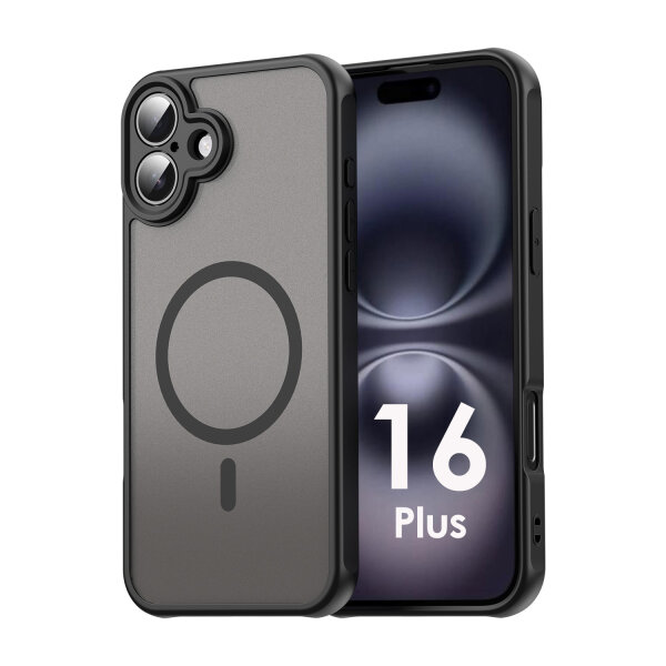 Handyhülle für Apple iPhone 16 Plus – Matt Case Schwarz