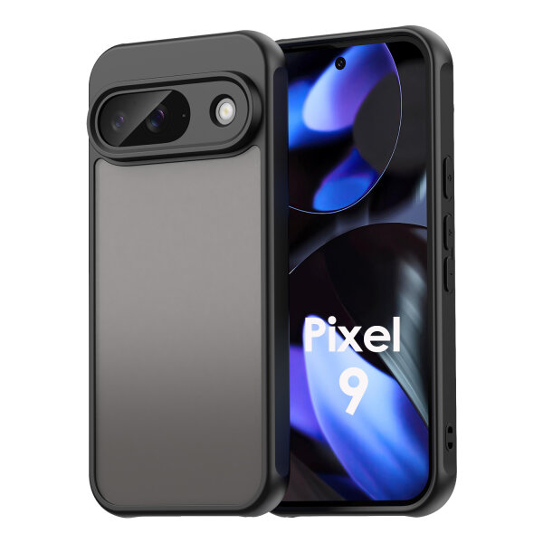 Handyhülle für Google Pixel 9 Matt Stoßfest Schutzhülle Back cover in Schwarz