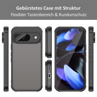 Handyhülle für Google Pixel 9 Matt Stoßfest Schutzhülle Back cover in Schwarz