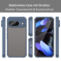 Handyhülle für Google Pixel 9 Matt Stoßfest Schutzhülle Back cover in Blau