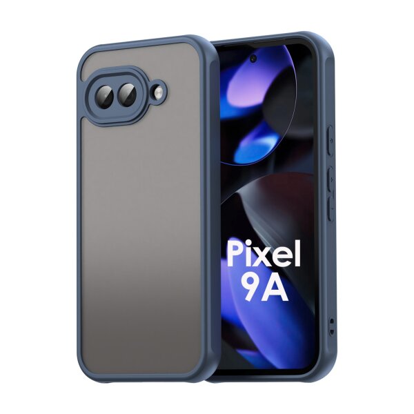 Handyhülle für Google Pixel 9A Matt Stoßfest Schutzhülle Back cover in Blau