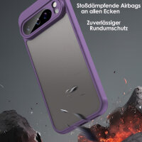 Handyhülle für Google Pixel 9 Pro XL Matt Stoßfest Schutzhülle Back cover in Lila