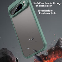 Handyhülle für Google Pixel 9 Pro XL Matt Stoßfest Schutzhülle Back cover in Grün