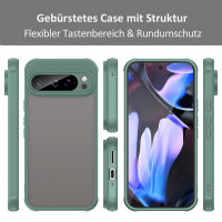 Handyhülle für Google Pixel 9 Pro XL Matt Stoßfest Schutzhülle Back cover in Grün