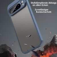 Handyhülle für Google Pixel 9 Pro XL Matt Stoßfest Schutzhülle Back cover in Blau