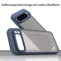 Handyhülle für Google Pixel 9 Pro XL Matt Stoßfest Schutzhülle Back cover in Blau