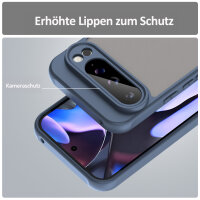 Handyhülle für Google Pixel 9 Pro XL Matt Stoßfest Schutzhülle Back cover in Blau