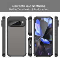 Handyhülle für Google Pixel 9 Pro Matt Stoßfest Schutzhülle Back cover in Schwarz