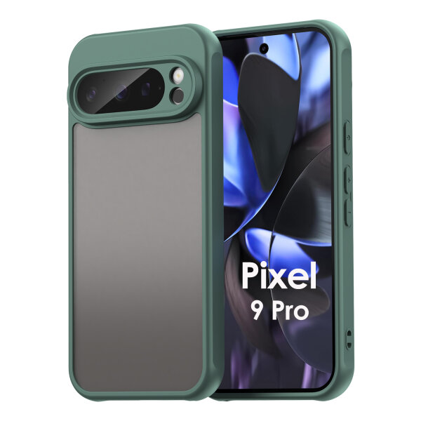 Handyhülle für Google Pixel 9 Pro Matt Stoßfest Schutzhülle Back cover in Grün